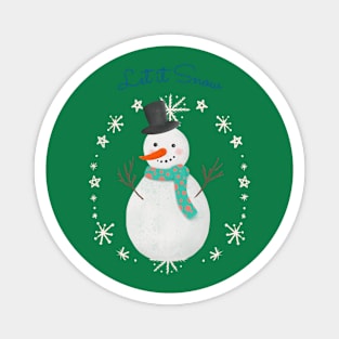 Let It Snow Snowman Magnet